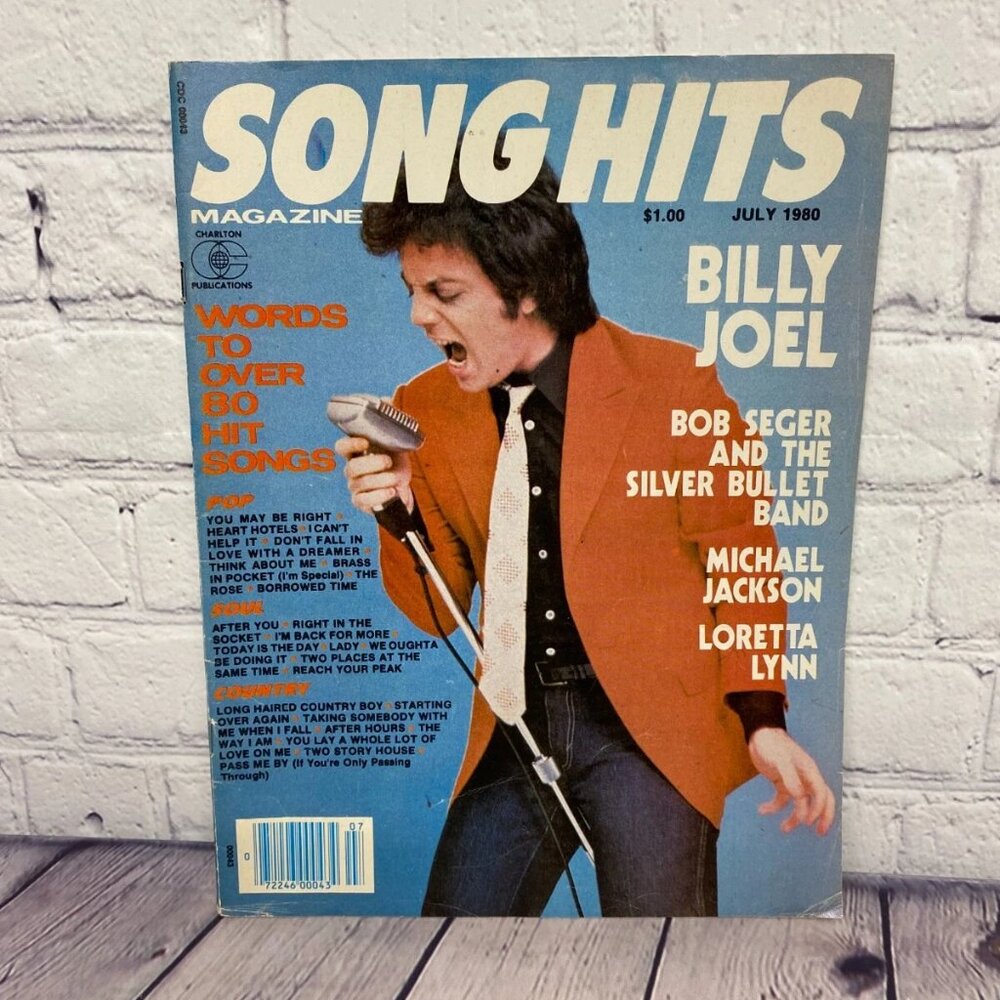Billy Joel Vintage Song Hits Magazine Rare Scarce July 1980 - Michael Jackson